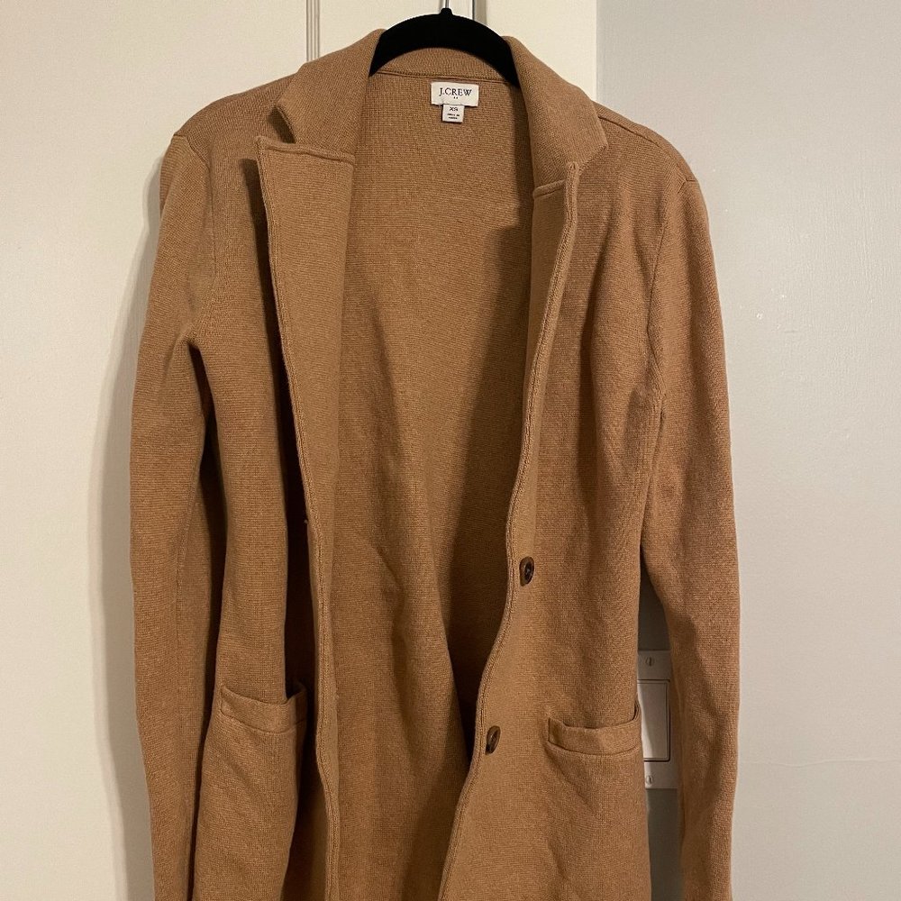J Crew Sweater Blazer Camel Size XS